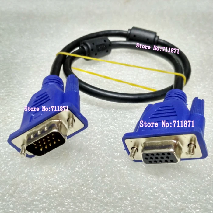 

50cm short Male Female D-sub VGA Extension cord screw fixed 15P Male to Female VGA Cable Female Male D-sub VGA HDB15 Cable Line