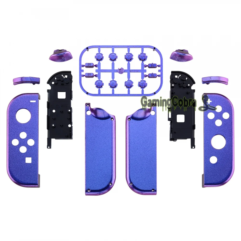 Хамелеон Фиолетовый Синий контроллер корпус оболочки с полным набором пуговицы «сделай сам» замена оболочки чехол для nintendo переключатель Joy-Con
