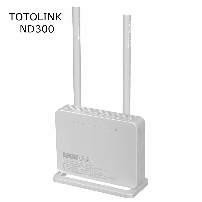 TOTOLINK ND300 300Mbps Wireless N ADSL 2/2+ Modem Wifi Router Repeater Supports IPv6 protocol
