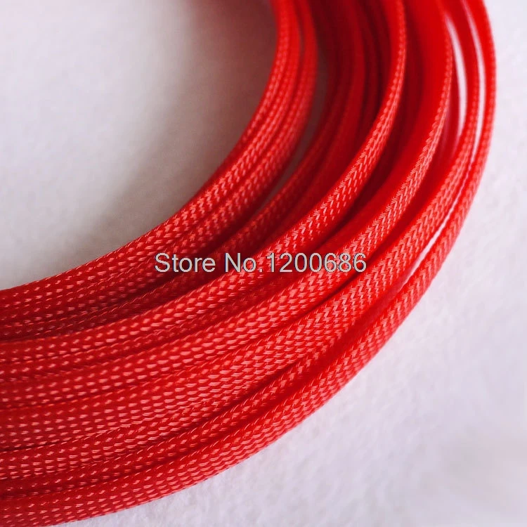 10 м кабельная втулка красная защита провода диаметр 8 мм нейлоновая оплетка кабельная втулка