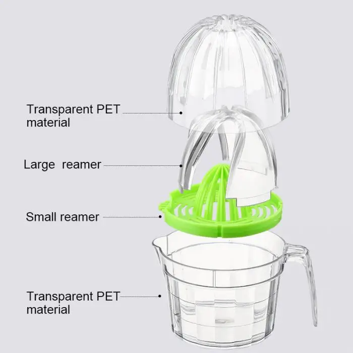 Manual Juicer Mini Plastic Lemon Orange Squeezer Kitchen Hand Press Juicer for Home Travel TB Sale