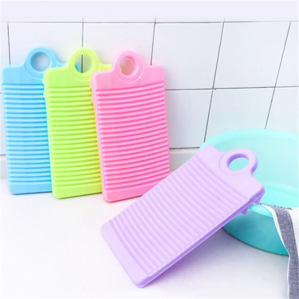 1Pc Washing Board Small Plastic Washboard Washing Board Shirts Cleaning