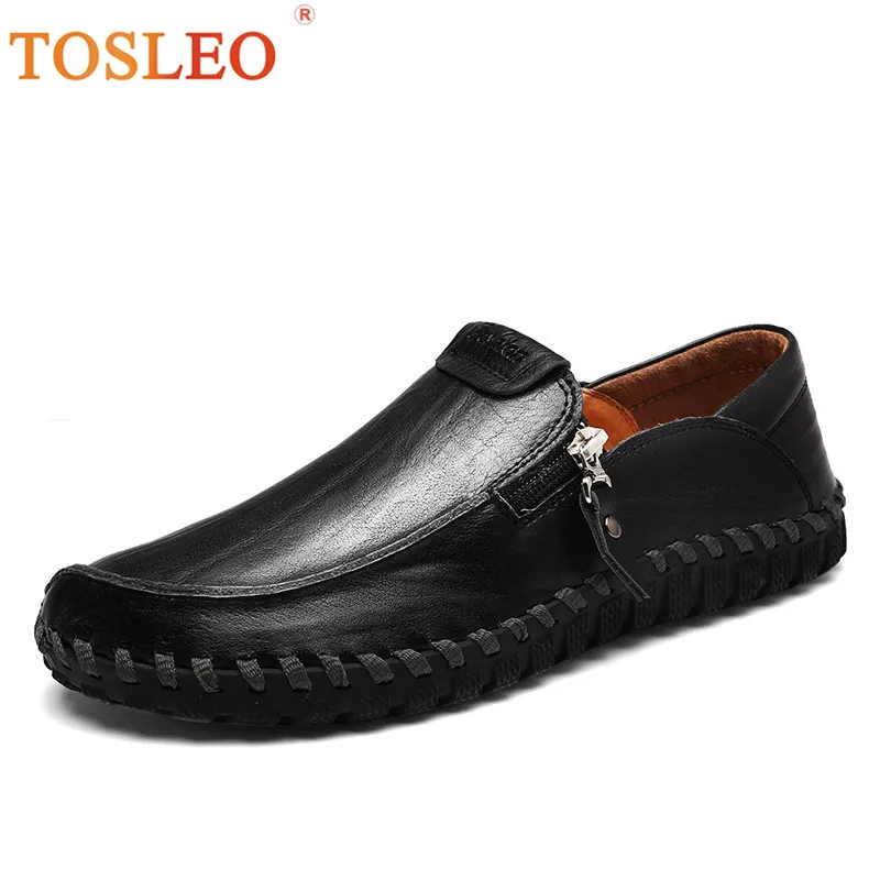 

Handmade Men Leather Shoes Comfortable Causal Shoes Men Slip On 2018 Spring Shoes Male