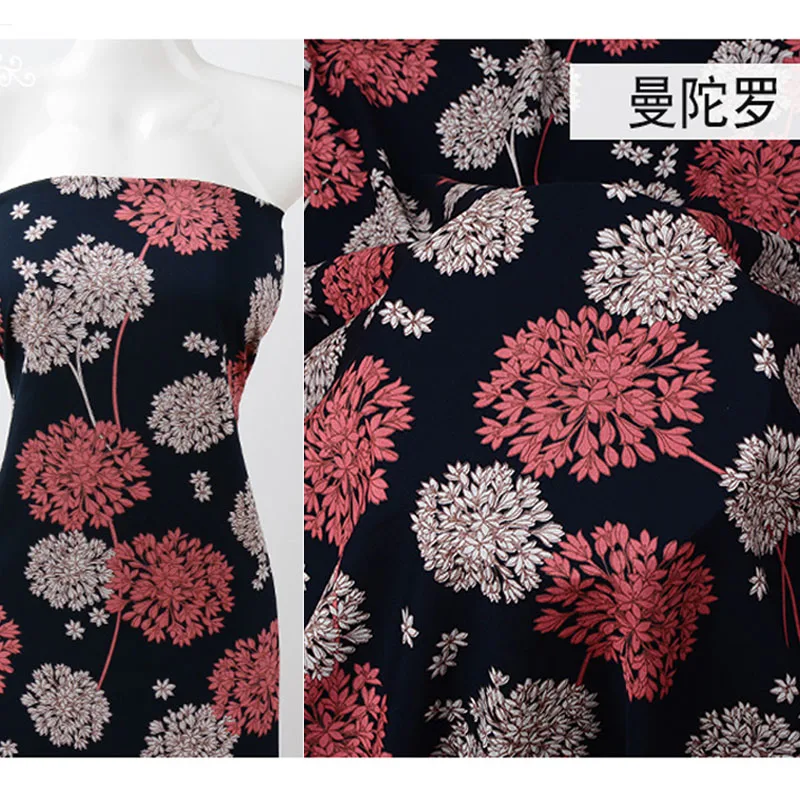 

viscose Printed slub mulberry viscose reactive printing cloth fabrics