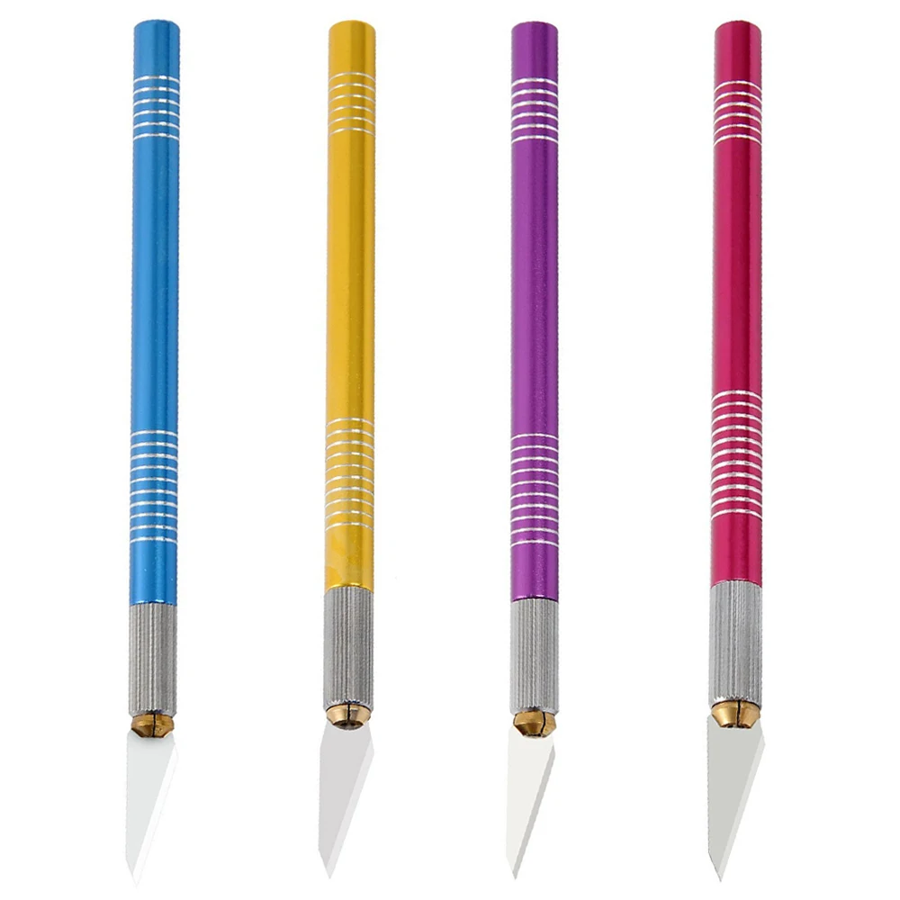 Aluminum Grip Precision Craft Hobby Cutter Knives with 10 Pcs