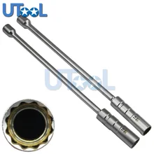14 Or 16mm Magnetic Thin Wall Universal Joint Spark Plug Socket Removal Tool 12pt