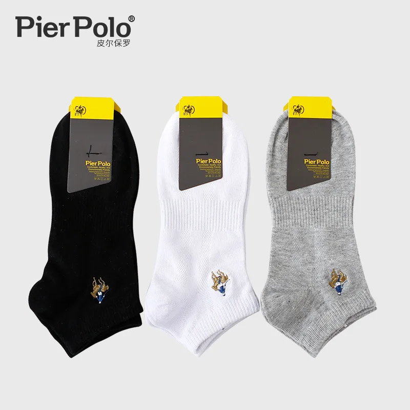 Носки PIER POLO мужские короткие деловые Брендовые повседневные из чесаного хлопка с