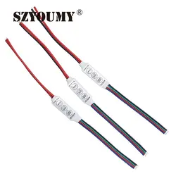SZYOUMY мини усилитель Led контроллер 2pin к 4Pin ИК-пульт дистанционного ленты Диммер для 5050 3528 5630 светодиодный гибкий Лента