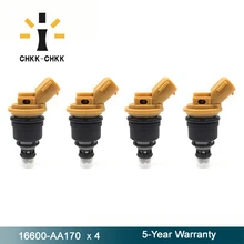 

4Pcs 550cc Yellow Fuel Injectors For Subaru Sti WRX GC8 OEM:16600-AA170 good quality