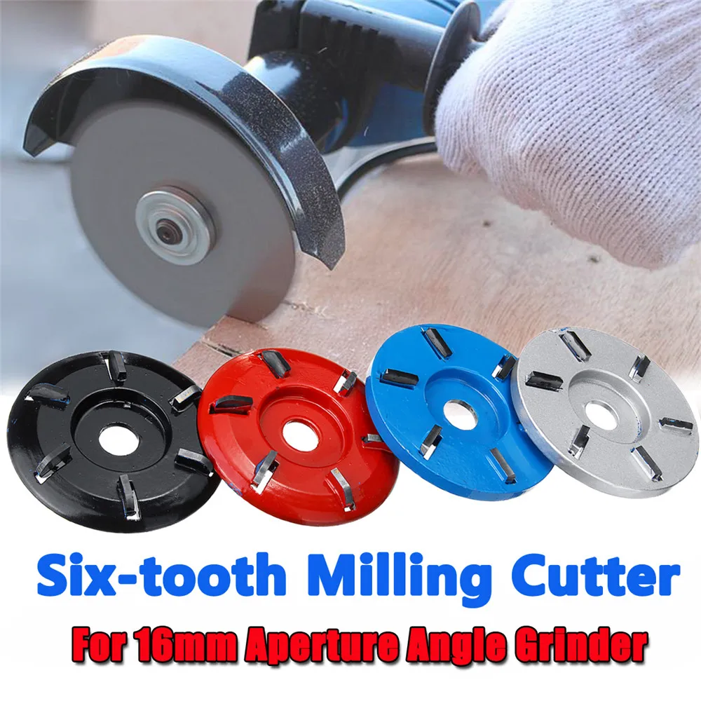 

Power Wood Carving Disc Angle Grinder Woodworking Turbo Plane Angle Grinder Attachment Six-tooth Milling Cutter