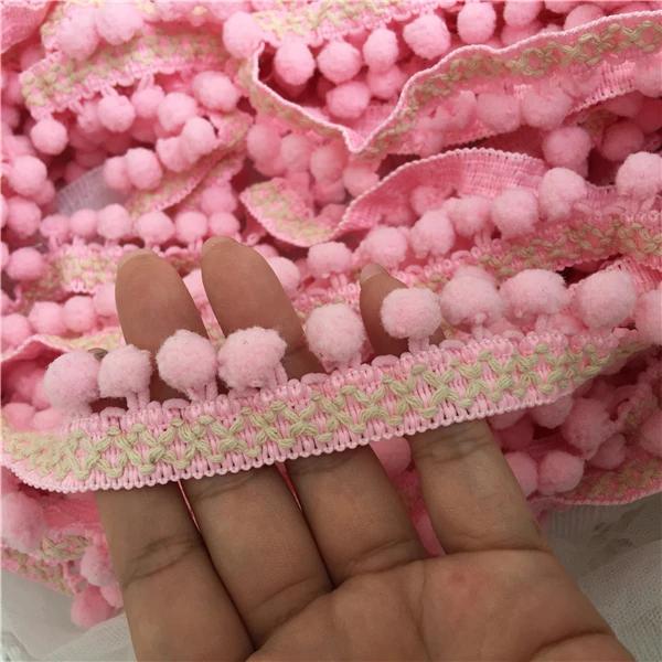 2,5 см широкий синий розовый бальный кружевной тканый с одеждой pom платье для малышей кружевная отделка для одежды домашняя с подушкой ткань для занавеса кружево