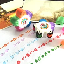 Комплект из 2 предметов красочные баннеры штамп для детей с мультипликационным принтом для детей на заказ Пластик резиновые самостоятельной Печати На чернилах игрушки Рождественский подарок вечерние пользу