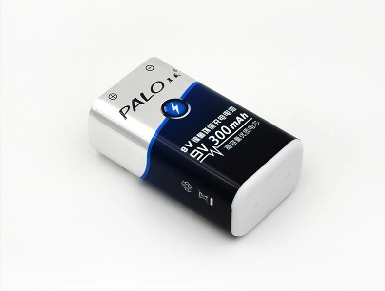 PALO 2 шт 9v перезаряжаемая батарея 300mAh 9 V nimh батарея 9 вольт батарея+ 9 V зарядное устройство для AA AAA 9 V батарея