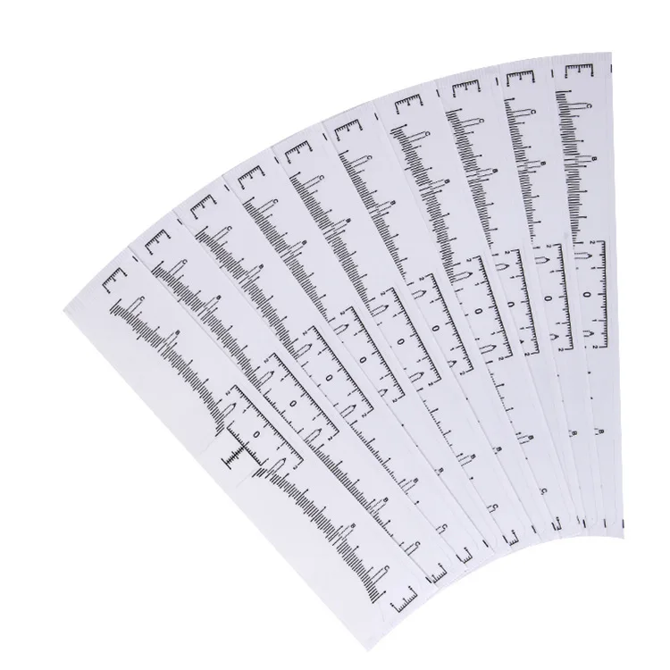 

10pcs Eyebrow stencils Disposable Eyebrow Shaping Tools for Makeup Measurement microblading measuring caliper tattoo ruler