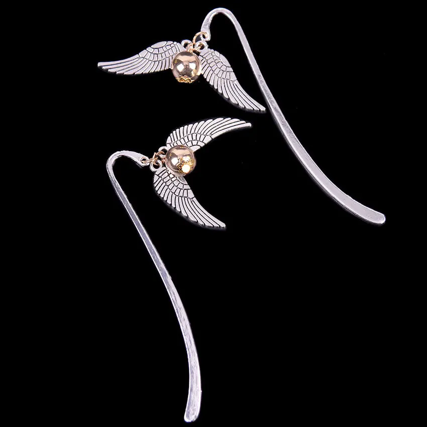 

1PC Creative Harry Potter Flying Thief Wings Ball Metal Bookmark Book Read Markers Metal Bookmark School Office Supplies