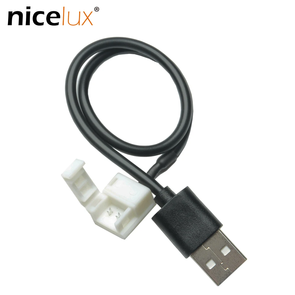 5 шт. 2 контактный разъем USB для светодиодных лент 8 мм 10 в 5050 3528 IP65