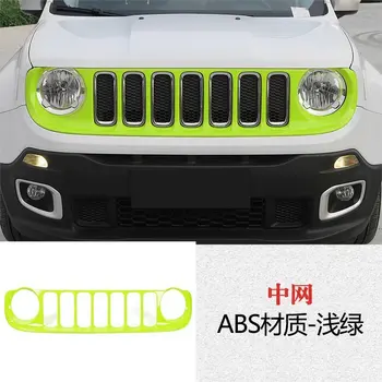 

For Jeep Renegade 2016-2018 1PC ABS Chrome Car Front Hood Grille Grill Decorative Cover Trim Car Styling Accessories