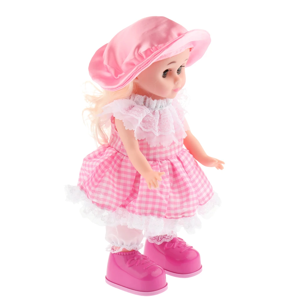 Educational Story Telling, Walking Interactive Electronic Girl Doll Toy Kids Dress Up Pretend Game Developmental Gifts #A