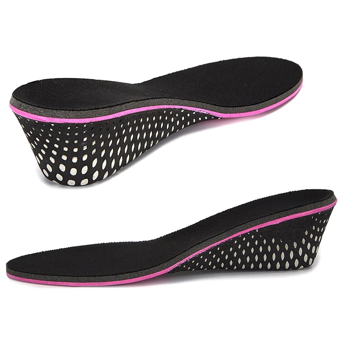 

DCOS-Anti-Slip and Light-Weight Memory Height Increasing Insole for Women (1.96 inch/5cm, black+ rose red )