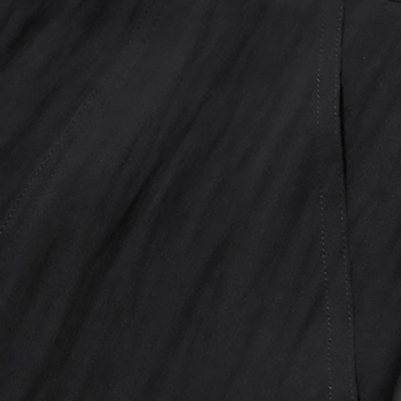 [EAM] Новое весенне-летнее платье с круглым вырезом, без рукавов, на пуговицах, черное, с разрезом, свободное, темпераментное платье, женская мода, Tide JU185