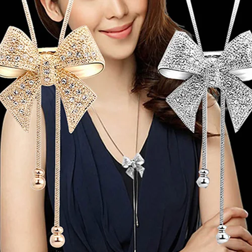 

1 Pc Suspensions Trendy Sweater Dress Decoration Chain Noble Alloy Butterfly Pendants Long Necklaces Women Fashion Jewelry 2019