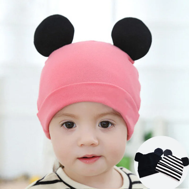 Cute Ear Baby Hats Children Boys Girls Cotton Beanies Cap Soft Spring