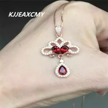 KJJEAXCMY boutique jewelry,Garnet natural rose gold necklace pendant female wholesale S925 Silver yoowei 5mm amber women necklace for christmas new year gift round gold baltic amber jewelry s925 silver beads boutique wholesale