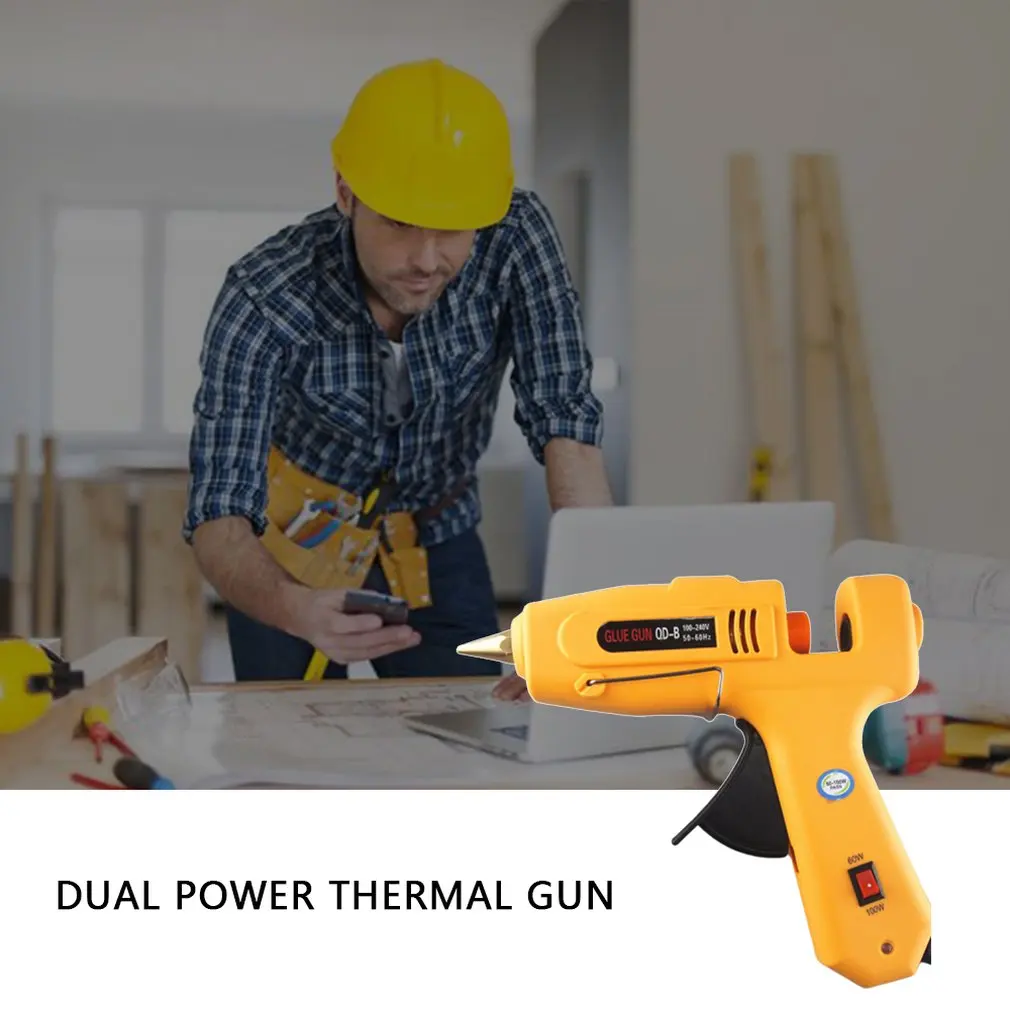 60w 100w Dual Power Hot Glue Gun High Power With Switch Glue Gun Hot Melt Glue Gun Durable Wear Resistant