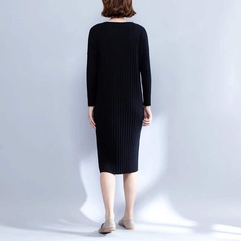 Women Autumn Long Dresses Knitted Clothing Korean Female Sweater Dress 2018 New Long Sleeve Fall Clothing CH794 (15)