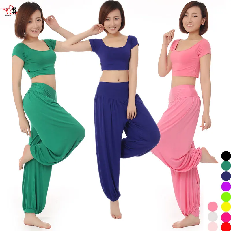 Yoga clothes set summer belly dance clothes yoga bloomers set fitness
