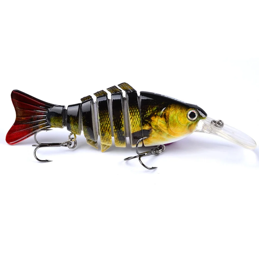Isca de Pesca Wobblers com Língua Equipamento de Pesca Peças Articuladas Cambota Seções 11.2cm 14g Pesca Isca Artificial 4 7 5 4 peças articuladas isca de pesca cambota