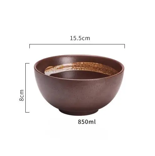 Японская классическая керамическая посуда, кухонная суповая лапша, рис, миска, 6 дюймов, 8 дюймов, большая чаша ramen, ложка и чайная чашка - Цвет: C noodle bowl