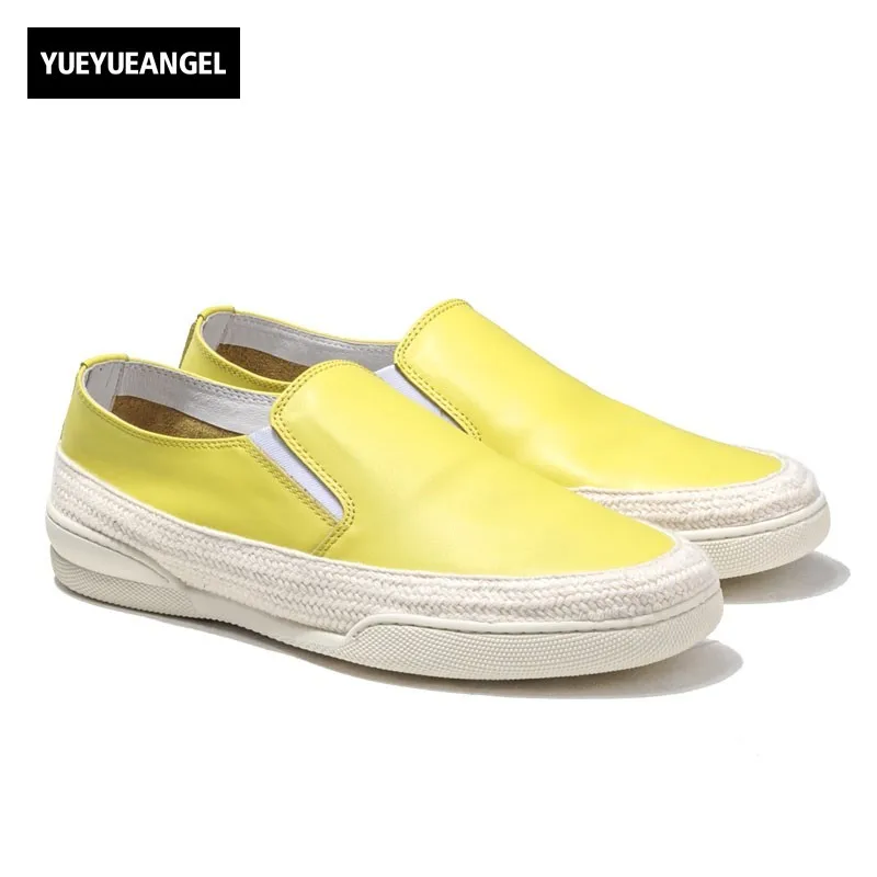 

2019 Summer Men Luxury Genuine Leather Loafers Casual Slip On Driving Shoes Male Brand Knitted Platform Breathable Zapatos Homre