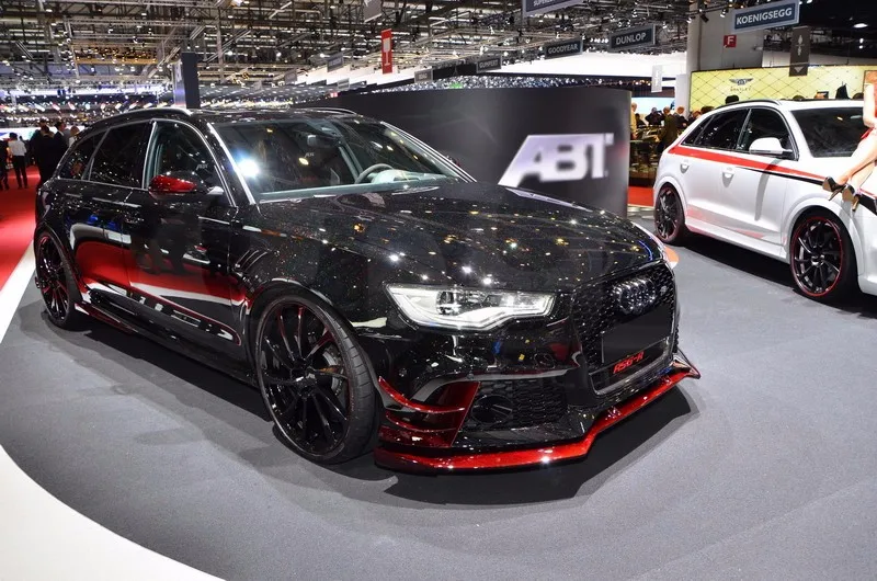 2013-2016 Audi A6 S6 RS6 RS6-Conversion Front Bumper ABT Style Canard CF (6)