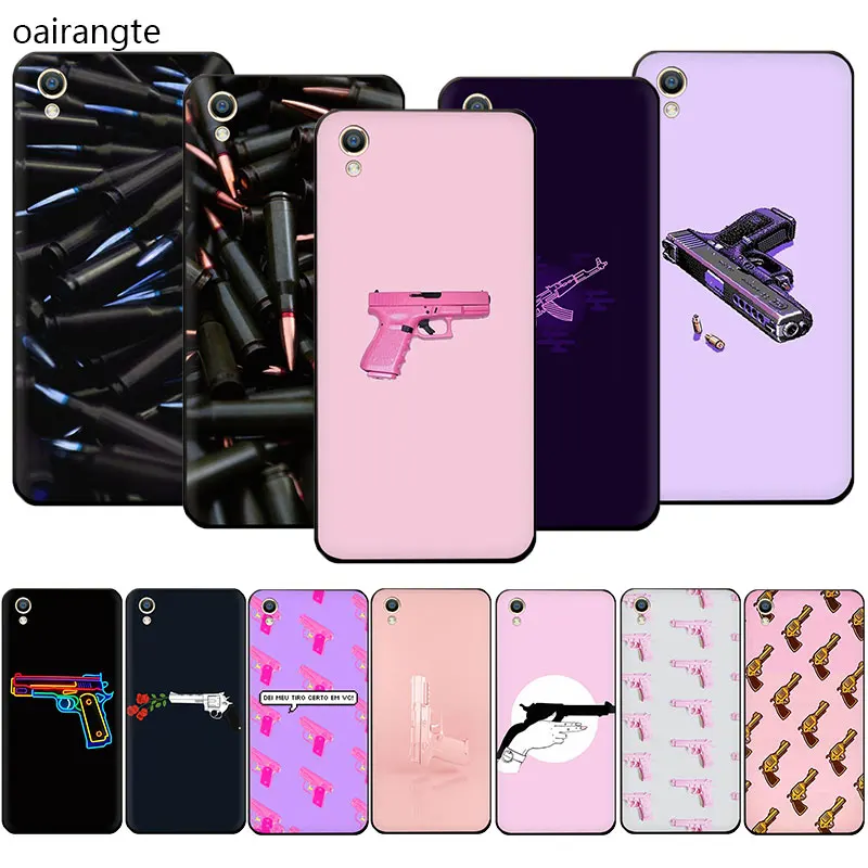 

shooting so cool gun Silicone phone case for OPPO R17 R15 F11 Pro R11 R9 S A77 A73 A83 A7 A37 A59 A5