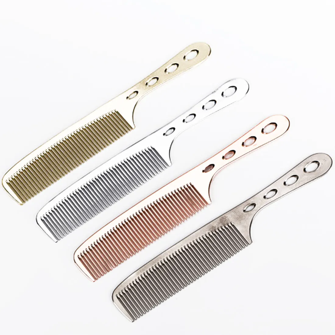 

1PC Professional Metal Aluminum Steel Ultra-thin Antistatic Barbers Comb Brush Salon Hair Styling Hairdressing Beauty Tools