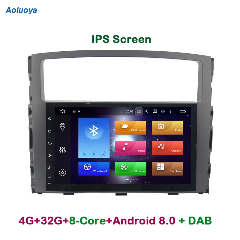 Aoluoya IPS 4 Гб ОЗУ 32 ПЗУ Восьмиядерный Android 8 0 автомобильный DVD GPS плеер для Mitsubishi Pajero V93