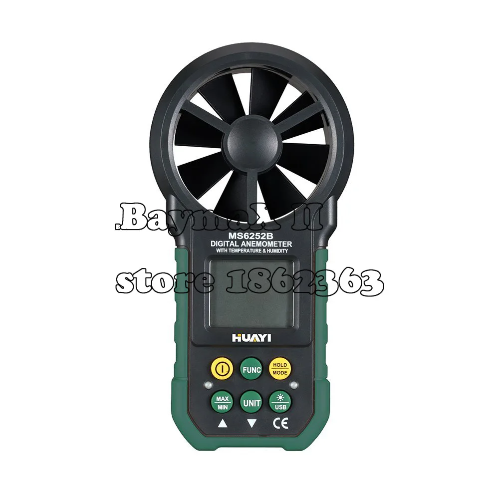 

MASTECH MS6252A Portable Digital Anemometer Handheld LCD Electronic Wind Speed Air Volume Measuring Meter Backlight