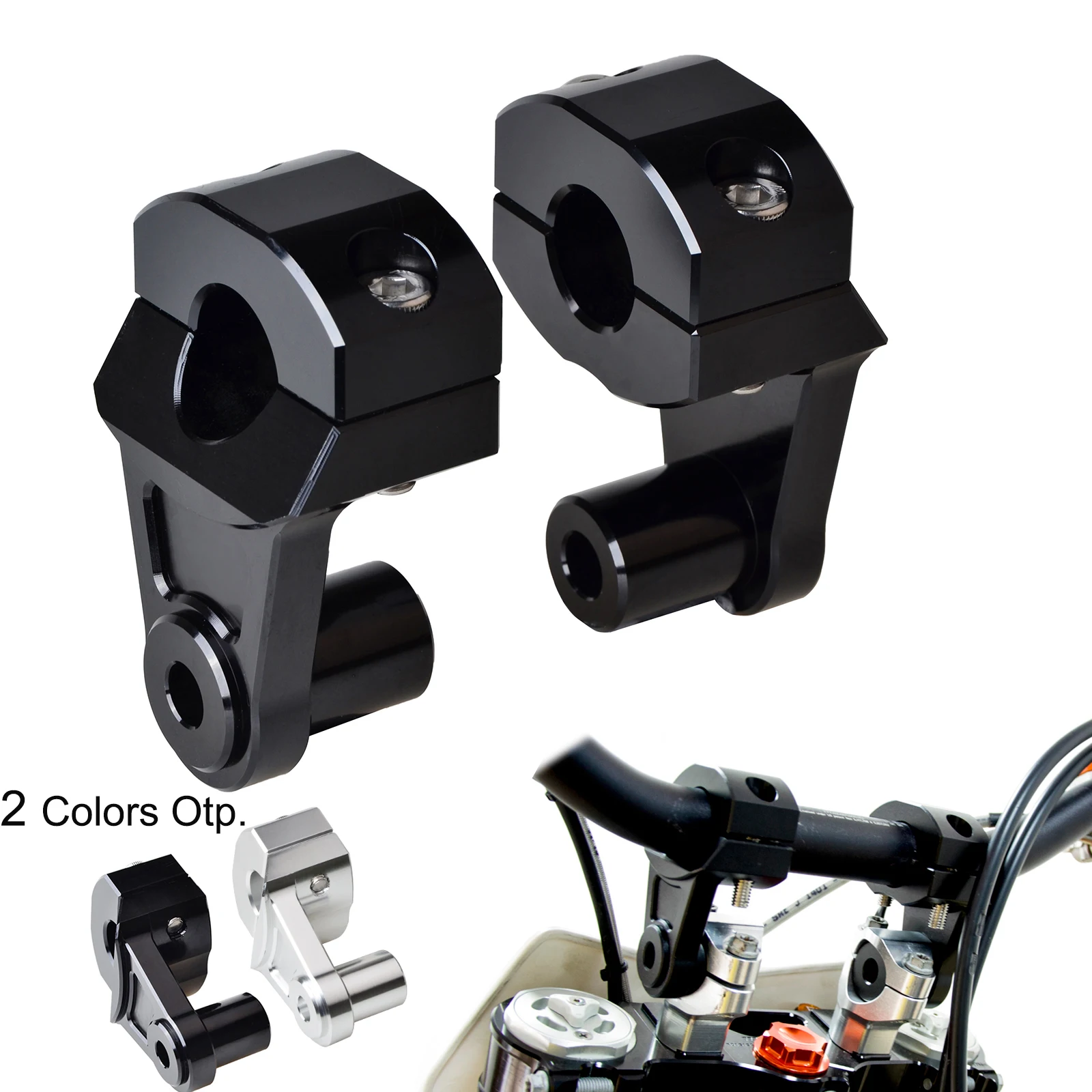 Details about / Aluminum HandleBar Mounting Clamps Risers Adapter Fit For Kawasaki KX65 KX 65