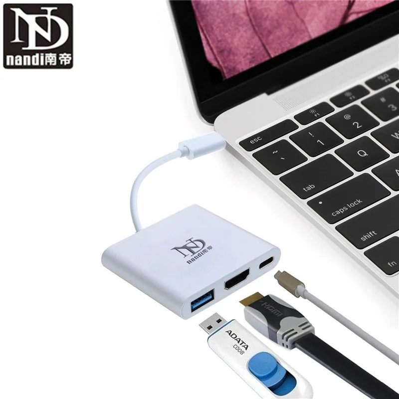 

Thunderbolt 3 Hub usb Type C to HDMI USB 3.0 charging USB 3.1 Adapter converter USB-C hdmi cable for New Macbook pro hdtv