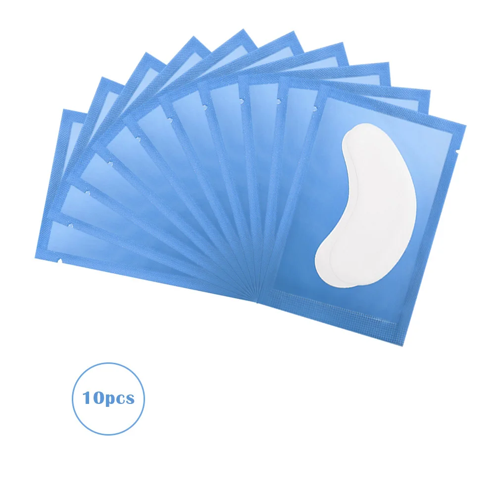 Blue 10pcs Zwellbe 10/20/50 пар глазные Пластыри для бумажные накладки для наращивания ресниц 4 цвета привитые кругов под глазами колодки Советы наклейки инструменты для макияжа - Цвет: Blue 10pcs