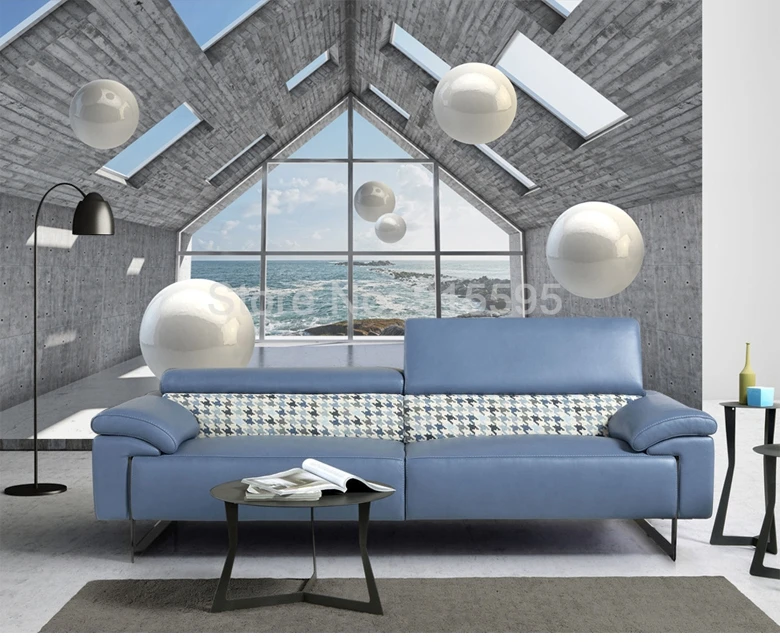 Пользовательские фото обои 3D абстрактное пространство стереоскопический круг шар фон настенная живопись гостиная диван ТВ фон