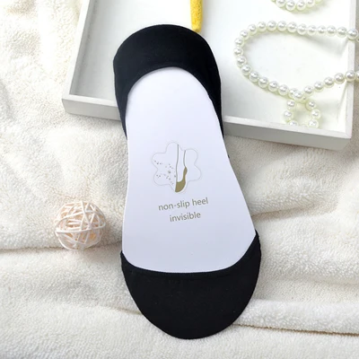 6pcs/3pair Boat Socks for Summer Anti Slip Silicone No Show Socks for Women High Heel Shoe Liner Socks Chausette Femme Invisible Black