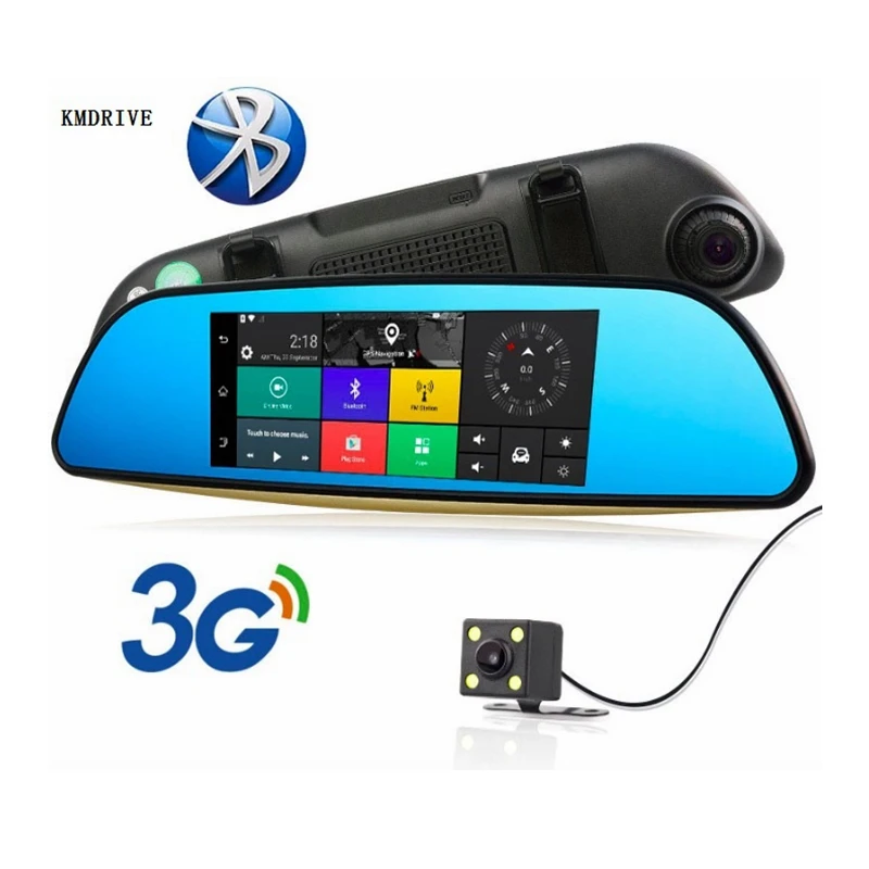 Автомобильный GPS навигатор зеркало заднего вида KMDRIVE 6 86 дюйма 3G Android FHD 1080P DVR Bluetooth