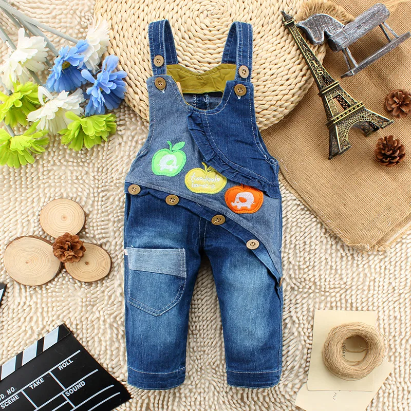 [Bosudhsou] sc 5 Newborn Sport Pants Baby Girls Jeans Denim Jumpsuit
