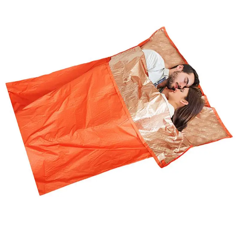 Открытый конверт Кемпинг Альпинизм тепловое отражение двойной спальный мешок поле выживания Оборудование для пикника одеяло