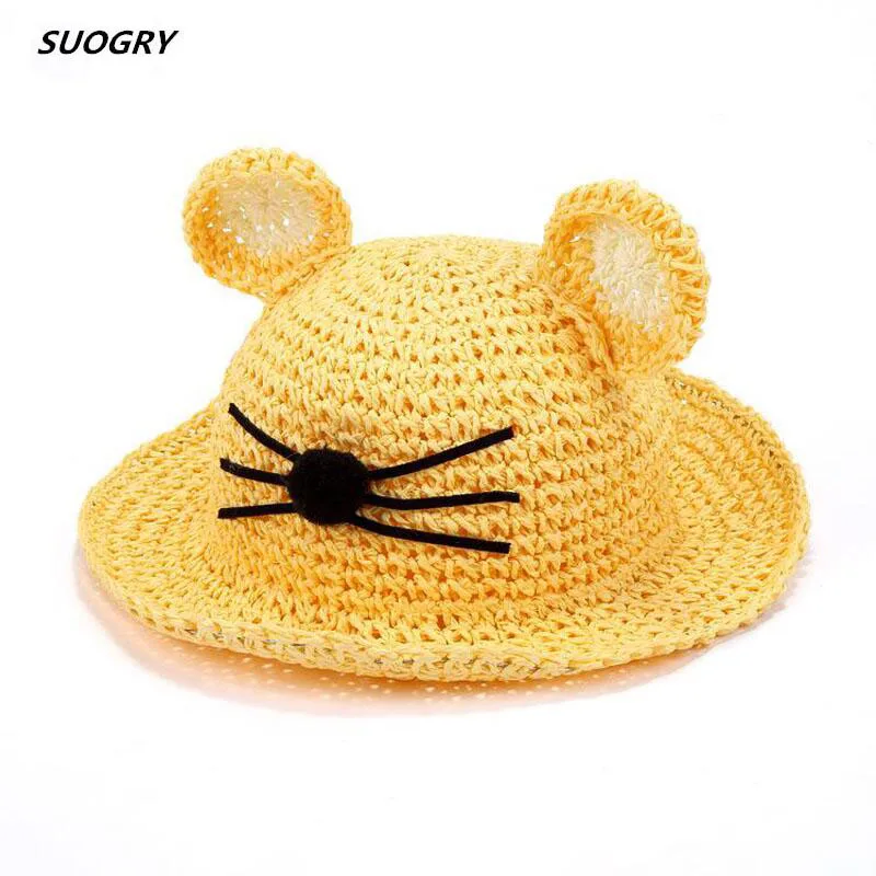 

SUOGRY 2018 Lovely Cartoon Baby Sun Hat Children's Straw Hat. Baby Girl Summer Hat Kids Beach Visor Hat