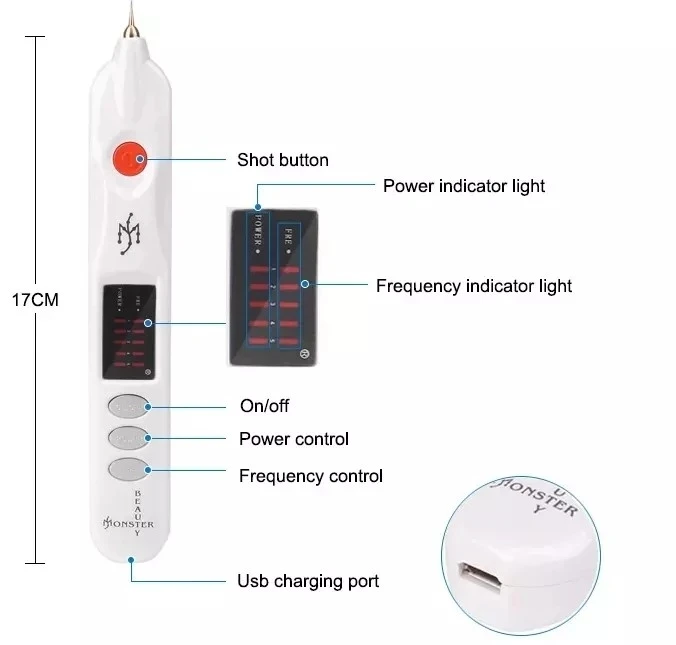 New design korea micro plasma freckle removal pen medical for skin rejuvenation beauty monster Removal Tool