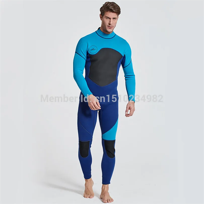 

Men Wetsuit One Pieces Suit Diving Surfing Snorkeling Swimwear Fishing Spearfishing Full Body Jumpsuit 3mm Neoprene