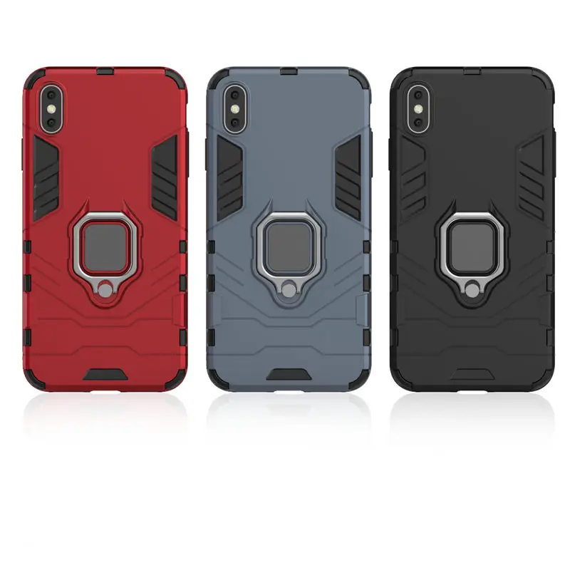 10 шт./лот автомобильный чехол держатель для iPhone 6 6S 7 8 Plus X XS Max XR Hybrid 2 в 1 защитный